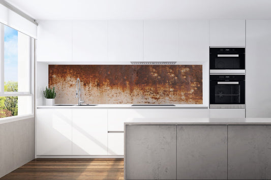 Kitchen back wall rust warm motif 0169