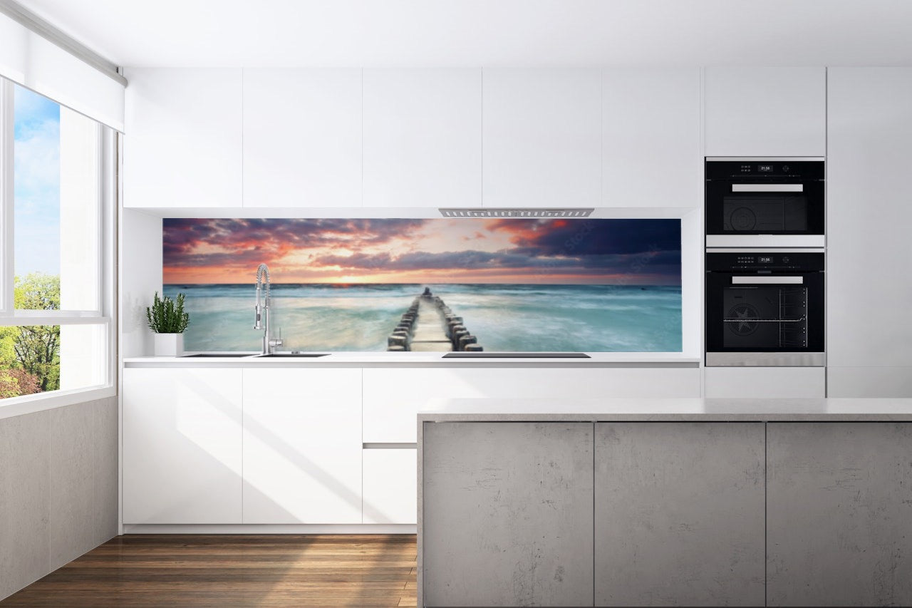 Kitchen back wall Steeg Sea motif 0203