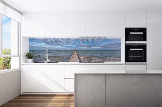 Kitchen back wall jetty sea 2 motif 0204