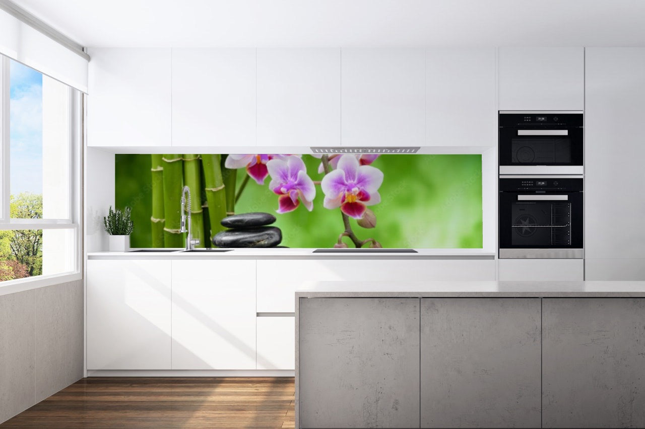 Keukenachterwand Zenstenen orchidee 7 motief 0224