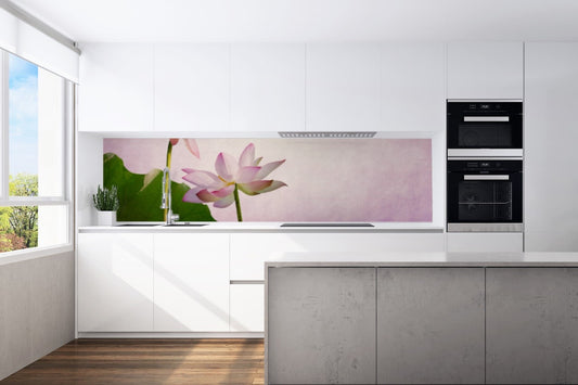 Kitchen back wall Zen Lotus 3 motif 0232