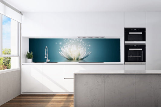 Kitchen back wall Zen Lotus 4 motif 0233