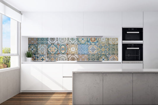 Kitchen back wall retro tiles 4 motif 0262