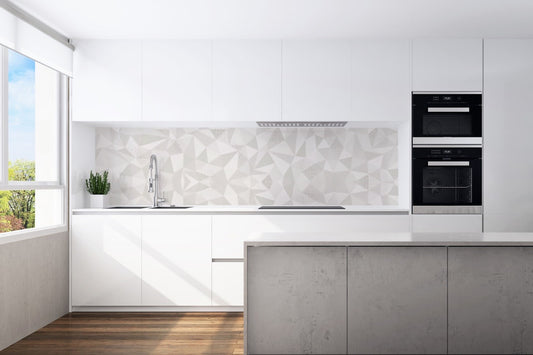 Kitchen back wall polygon motif 0267