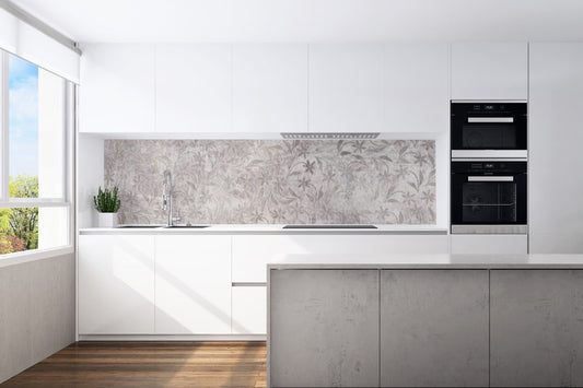 Kitchen back wall natural stone pattern motif 0274