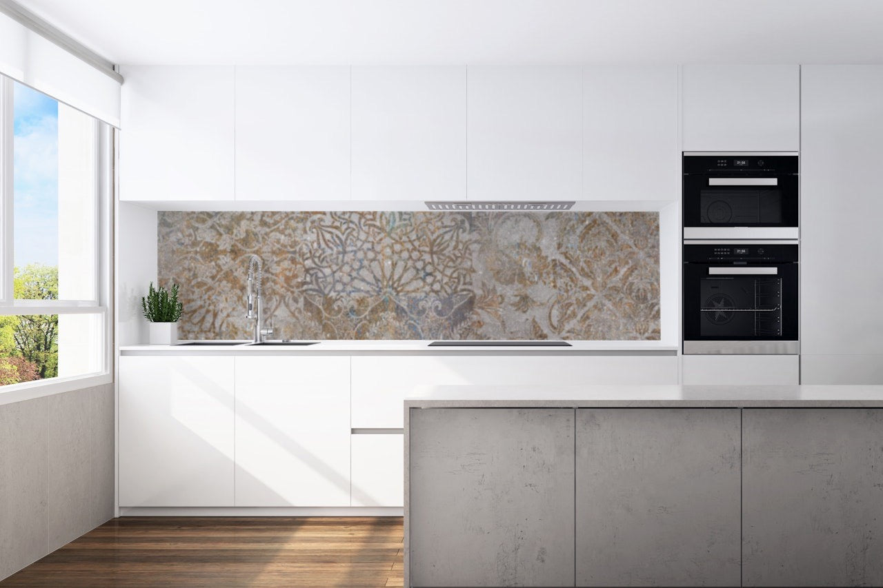 Kitchen back wall natural stone pattern 4 motif 0277