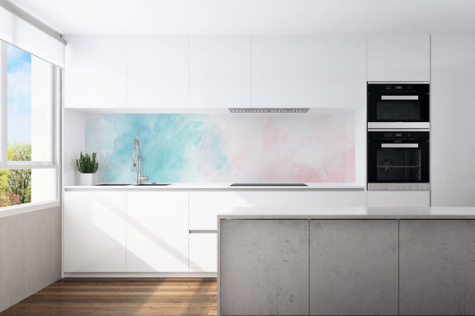 Kitchen back wall pastel motif 0296