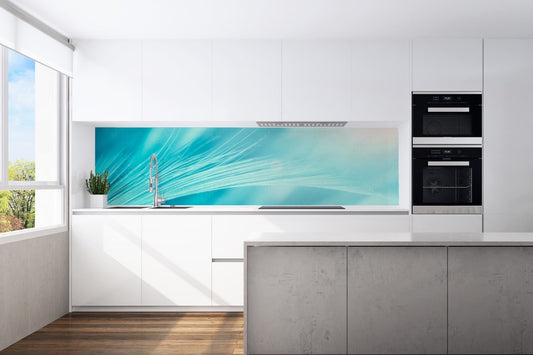 Kitchen back wall blue-green 4 motif 0348