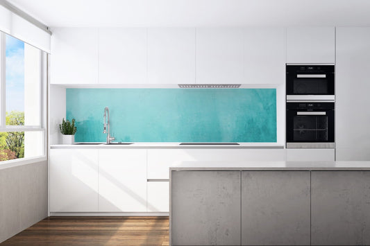 Kitchen back wall blue-green 5 motif 0349