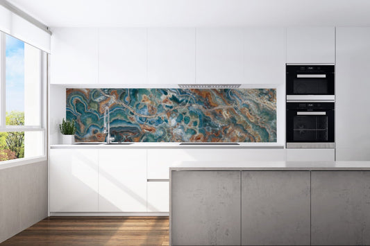 Kitchen back wall marble stone 3 motif 0357