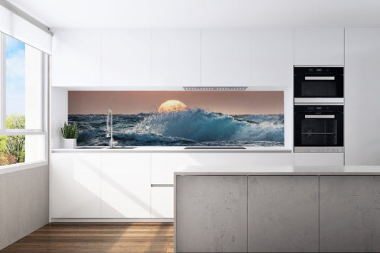 Kitchen back wall nature sea 2 motif 0411