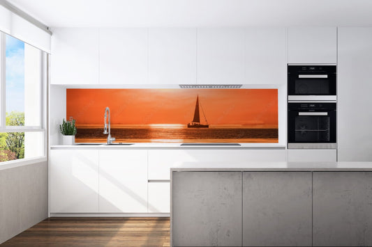 Kitchen back wall nature sea 3 motif 0412