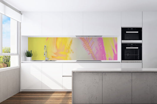 Kitchen back wall popart motif 0436