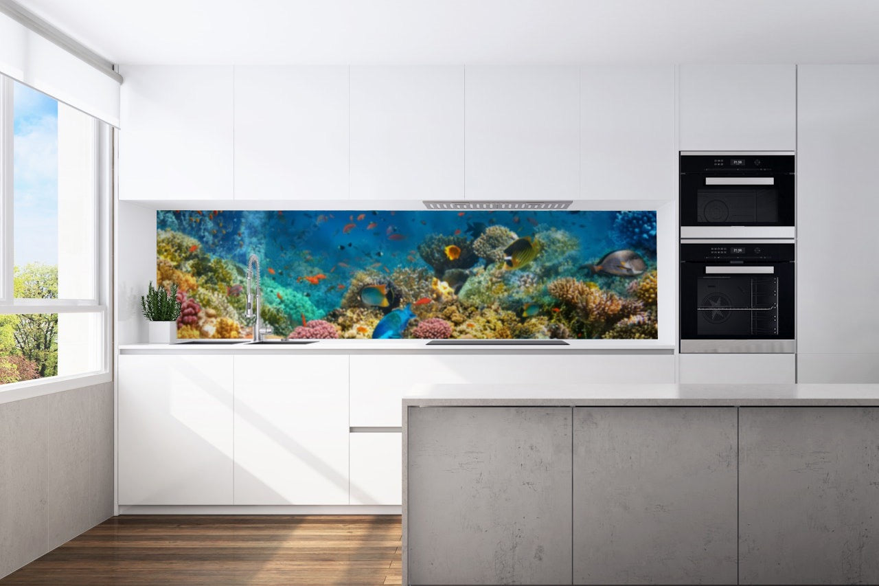 Kitchen back wall underwater 2 motif 0448