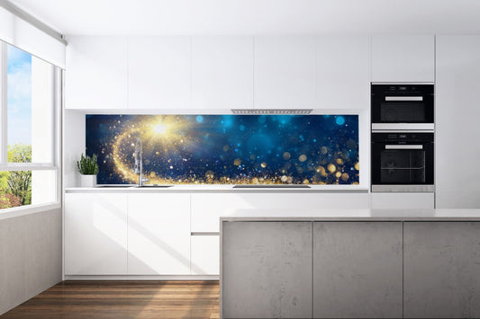 Kitchen back wall star motif 0457